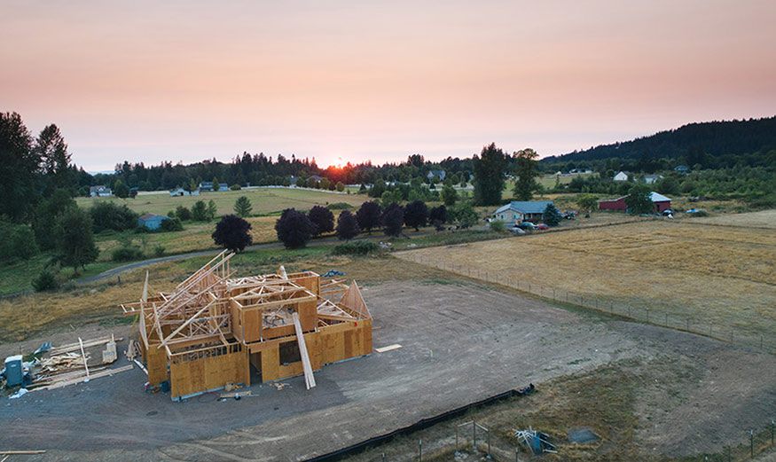 Construction de maison individuelle.