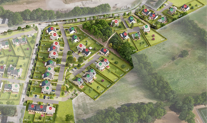 Plan des Domaines du Bodais.