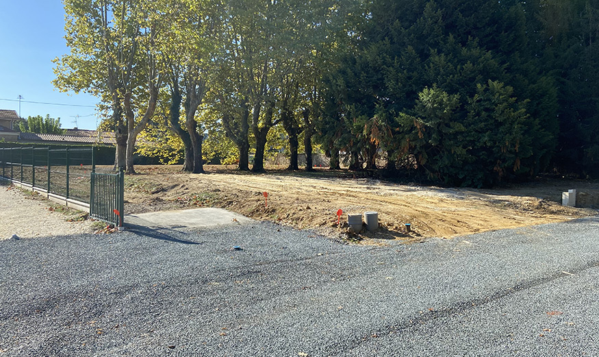 Fin des travaux de viabilisation pour le programme Le Domaine de la Croix à Arbanats (33)