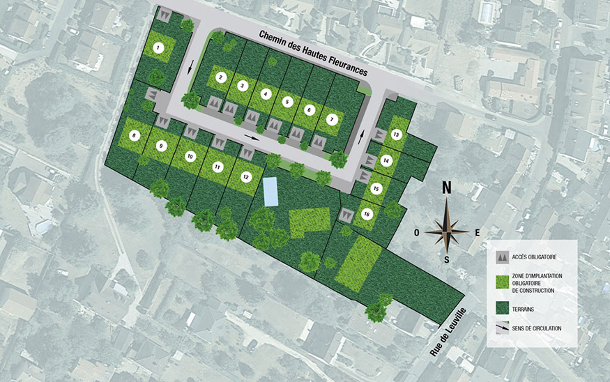 Plan du programme « Le Domaine des Hautes Fleurances » à Longpont-sur-Orge (91)