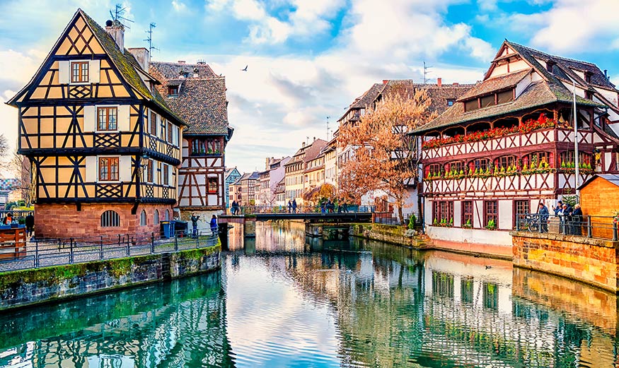 Le quartier de la Petite-France à Strasbourg
