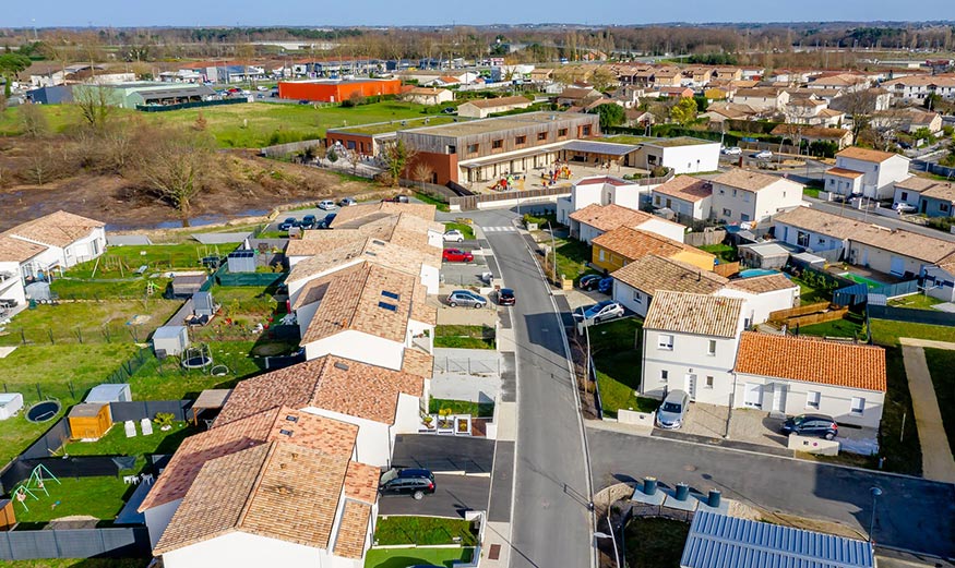 Vue aérienne du programme ZAC de Bois Milon à Saint-André-de-Cubzac
