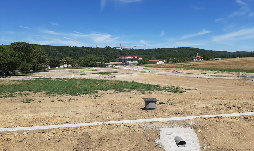 Fin des travaux de viabilisation pour le programme « Les Terrasses du Château » à Eyzin-Pinet (38)