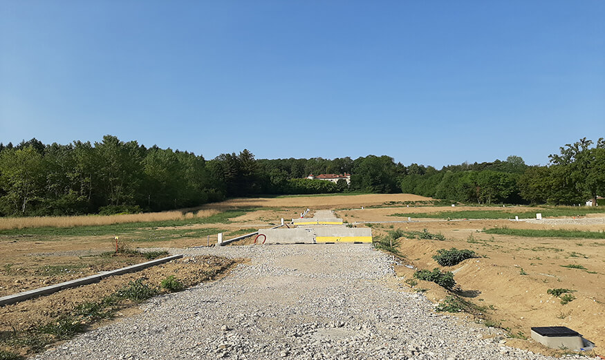 Fin des travaux de viabilisation pour le programme « Les Terrasses du Château » à Eyzin-Pinet (38)