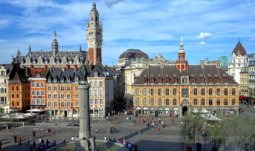 Vue de la Grande Place de la ville de Lille