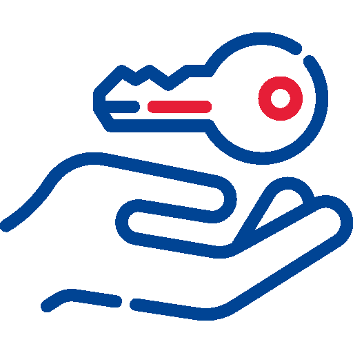 une icône d’une main tenant en son creux une clé