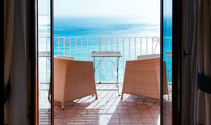 Appartement avec vue sur la mer.