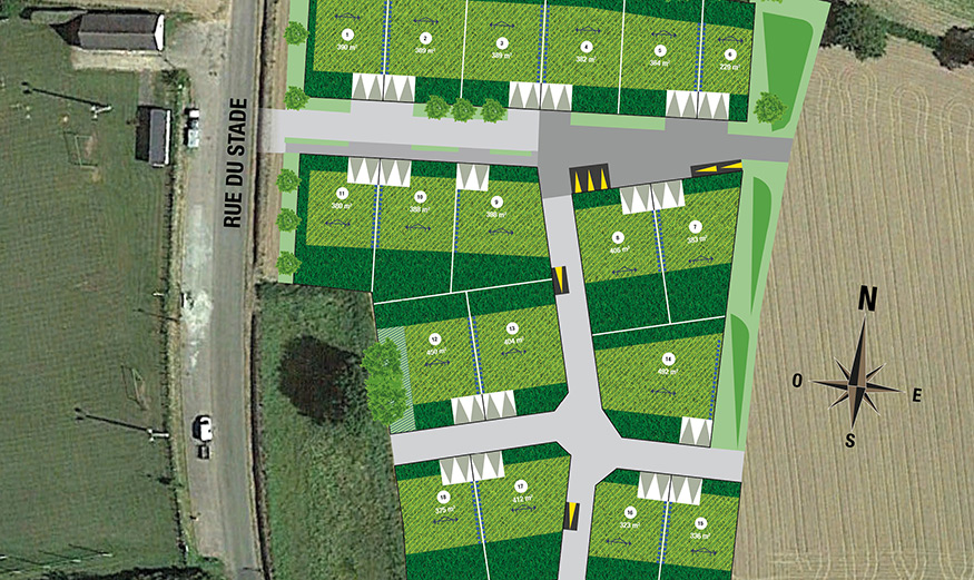 Plan des Jardins de Léon à LaBaussaine