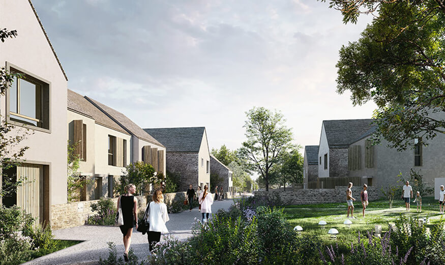 Une image d'illustration du projet d’écoquartier « Les Prairies de la Juinière » à Saint-Chéron (91).