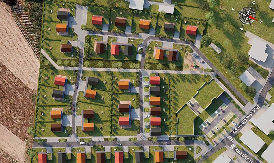 Plan de masse du programme Weilerweg à Gries (67)