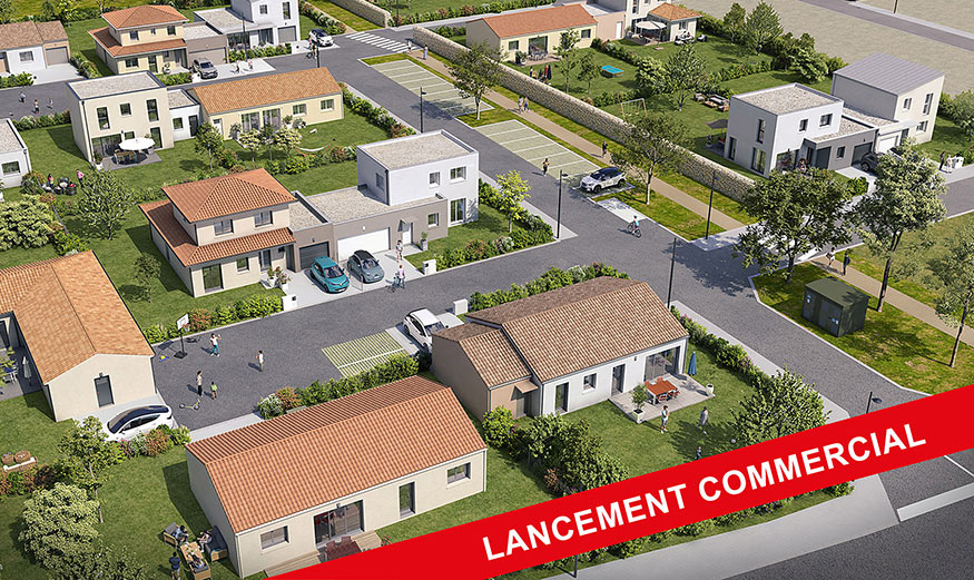 Perspective du programme « Les Allées de la Rousselière » au Bignon (44)