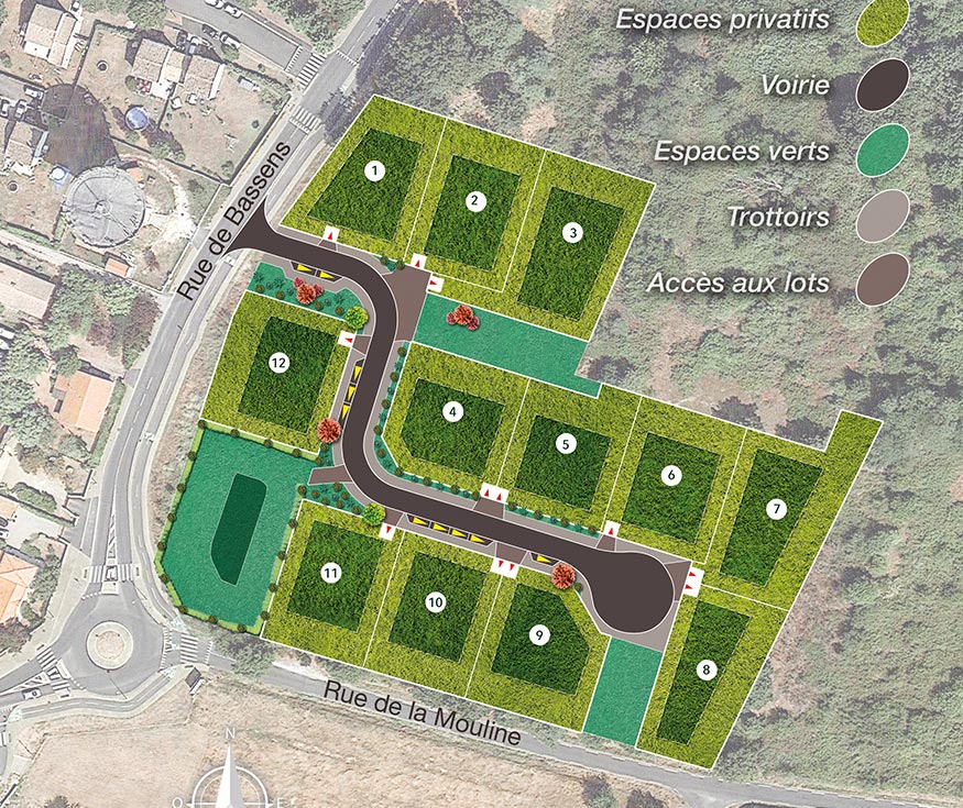 Plan de composition du programme l'Orée des Vignes à Ambarès-et-Lagrave