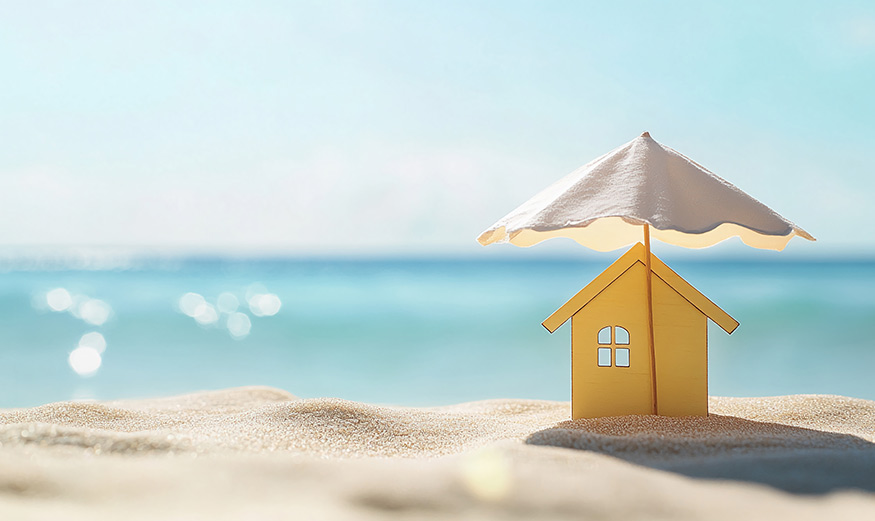 Maison secondaire sur la plage