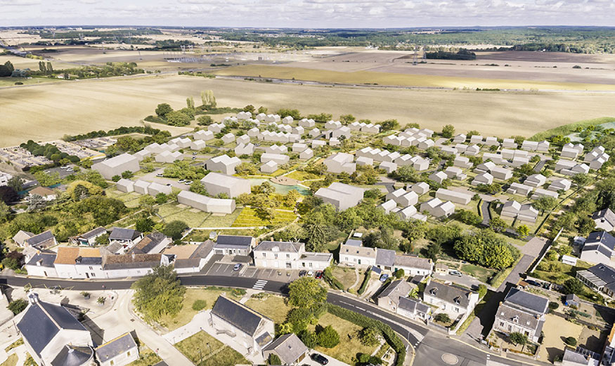 Perspective du programme « Les Vergers de Pont Pérou » à Chanceaux-sur-Choisille (37)